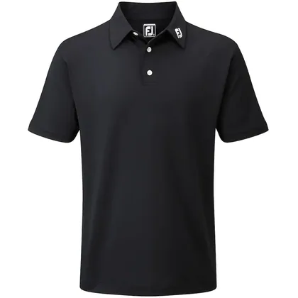 FOOTJOY 2026 STRETCH PIQUE GOLF POLO SHIRT 91822 - BLACK