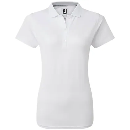 FOOTJOY 2026 STRETCH PIQUE LADIES GOLF POLO SHIRT 88493 - WHITE