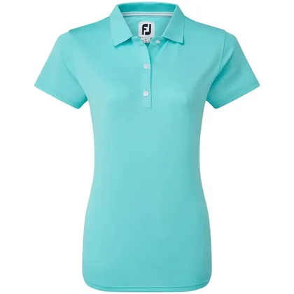 FOOTJOY 2026 STRETCH PIQUE LADIES GOLF POLO SHIRT 88496 - AQUA