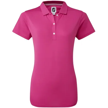 FOOTJOY 2026 STRETCH PIQUE LADIES GOLF POLO SHIRT 88497 - HOT PINK
