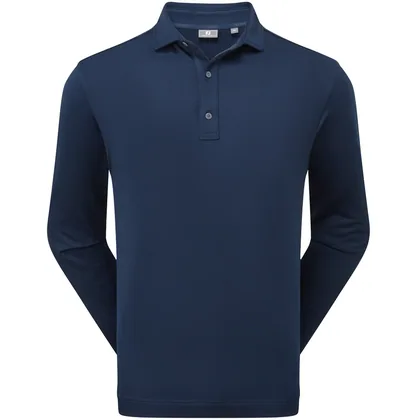 FOOTJOY 2026 THERMOSERIES LONG SLEEVE GOLF POLO SHIRT 41721 - NAVY
