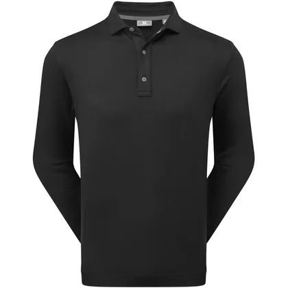 FOOTJOY 2026 THERMOSERIES LONG SLEEVE GOLF POLO SHIRT 41722 - BLACK