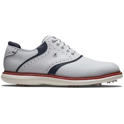 FOOTJOY 2026 TRADITIONS 57958 GOLF SHOES - WHITE / NAVY / RED