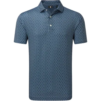 FOOTJOY 2026 VEGAS MARKER LISLE GOLF POLO SHIRT 40936 - MINT JULEP / NAVY / WINDWARD BLUE