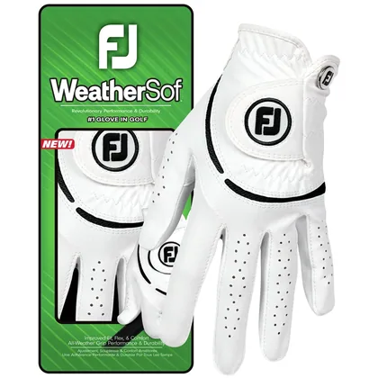 FOOTJOY 2026 WEATHERSOF LADIES ALL WEATHER GOLF GLOVE - WHITE / BLACK