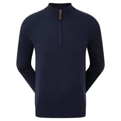 FOOTJOY 2026 WOOL BLEND 1/2 ZIP GOLF PULLOVER 90138 - NAVY