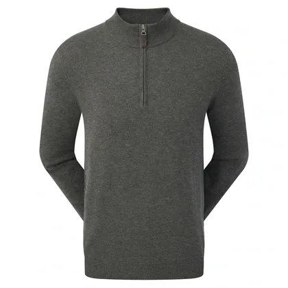 FOOTJOY 2026 WOOL BLEND 1/2 ZIP GOLF PULLOVER 90139 - CHARCOAL