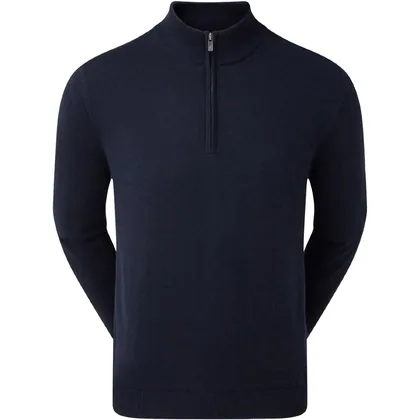 FOOTJOY 2026 WOOL BLEND LINED 1/2 ZIP GOLF PULLOVER 90210 - NAVY