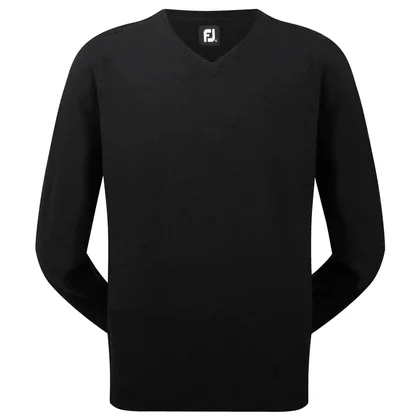 FOOTJOY 2026 WOOL BLEND V NECK GOLF PULLOVER 90129 - BLACK