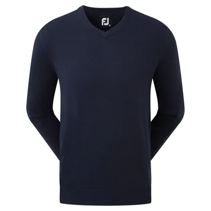 FOOTJOY 2026 WOOL BLEND V NECK GOLF PULLOVER 90130 - NAVY
