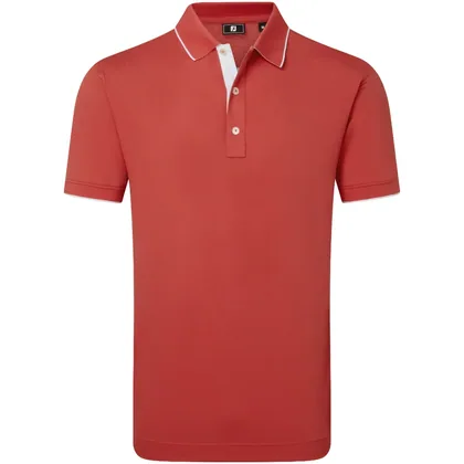 FOOTJOY 2026 WORDMARK PIQUE GOLF POLO SHIRT 39275 - NANTUCKET RED