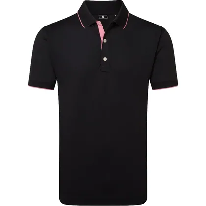 FOOTJOY 2026 WORDMARK PIQUE GOLF POLO SHIRT 39277 - BLACK