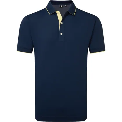 FOOTJOY 2026 WORDMARK PIQUE GOLF POLO SHIRT 39278 - NAVY
