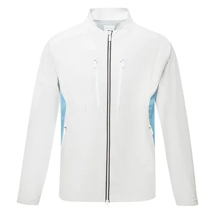 FootJoy Arcus Waterproof Golf Jacket Oyster Grey/Mid Blue 41685