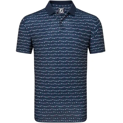FOOTJOY FLAG BANNER GOLF POLO SHIRT 81586 - NAVY