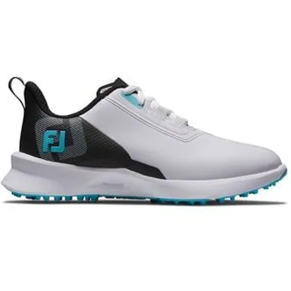 FootJoy Fuel Junior Golf Shoes - White/Black/Blue
