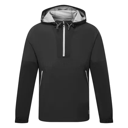 FootJoy HydroLite X 1/2 Zip Hooded Waterproof Golf Jacket Black 31949