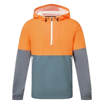 FootJoy HydroLite X 1/2 Zip Hooded Waterproof Golf Jacket Solar/Basalt 37817