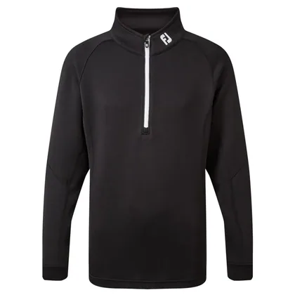 FootJoy Junior Chillout 1/4 Zip Golf Sweater Black 96349