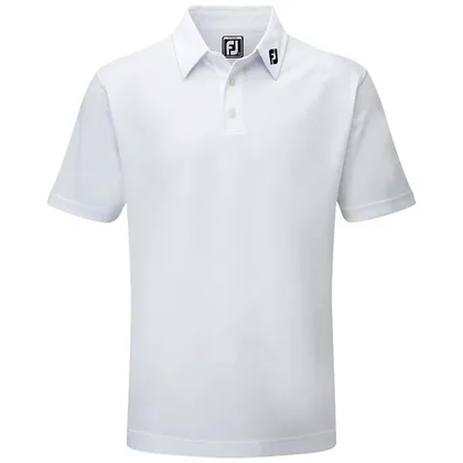 FootJoy Junior Pique Solid Golf Polo Shirt White 92740
