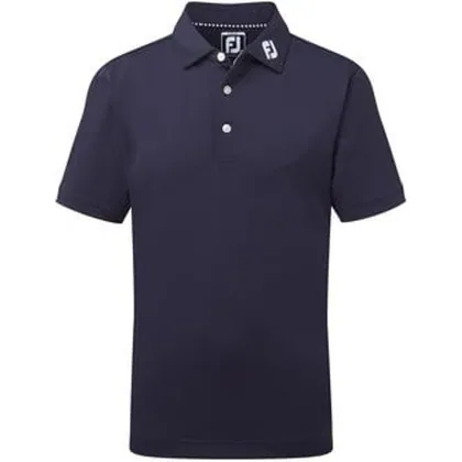 FootJoy Junior Solid Pique Golf Shirt - Navy