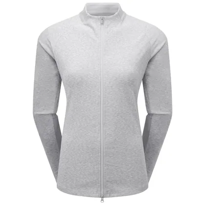 FootJoy Ladies Space Dye Thermal Full Zip Golf Midlayer Grey 31988