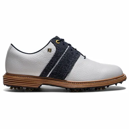 FootJoy Premiere Legends Series Packard Harris Tweed Herringbone 54588 Golf Shoes White/Navy
