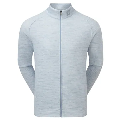 FOOTJOY SPACE DYE FULL-ZIP CHILL-OUT GOLF PULLOVER 88431 - DOVE GREY