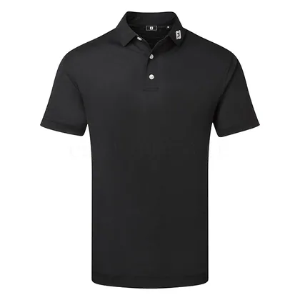 FootJoy Stretch Pique Solid Golf Polo Shirt Black 91822