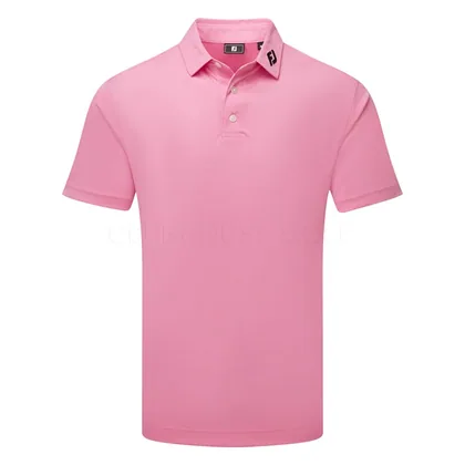 FootJoy Stretch Pique Solid Golf Polo Shirt Pink Pop 39289