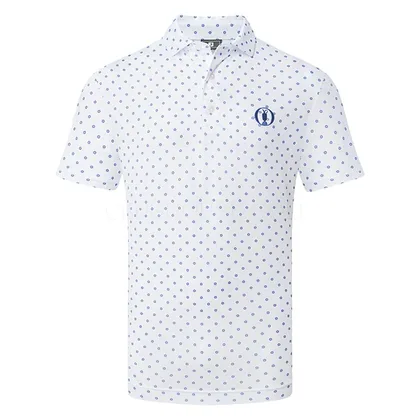 FootJoy The Open Championship Floral Lisle Golf Polo Shirt White 43047