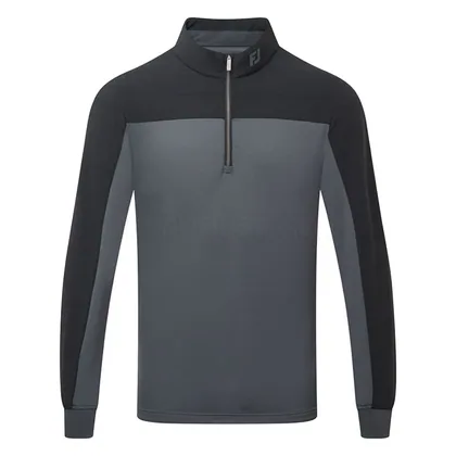 FootJoy ThermoSeries Hybrid 1/4 Zip Golf Pullover Black/Charcoal 37833