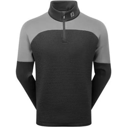 ThermoSeries Jacquard Golf Midlayer - Black/Charcoal