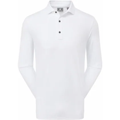 FootJoy ThermoSeries Long Sleeve Golf Polo Shirt - White