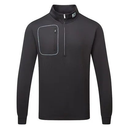 FootJoy ThermoSeries Texture 1/4 Zip Golf Pullover Black 41712