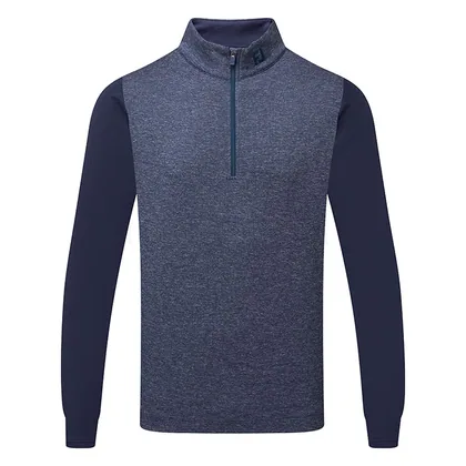 FootJoy Tonal Heather Chill-Out 1/4 Zip Golf Pullover Navy 34138