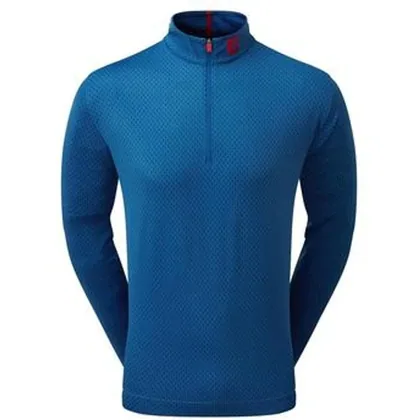 FootJoy Tonal Print Knit Chill Out Golf Sweater - Twilight Blue