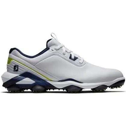 FootJoy Tour Alpha 2.0 Mens Golf Shoes - White/Navy/Lime