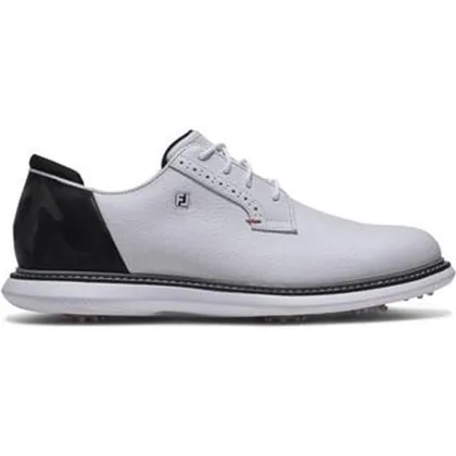FootJoy Traditions Blucher Golf Shoes - White/Black/Red