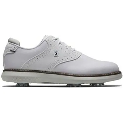 FootJoy Traditions Junior Golf Shoes - White/Grey