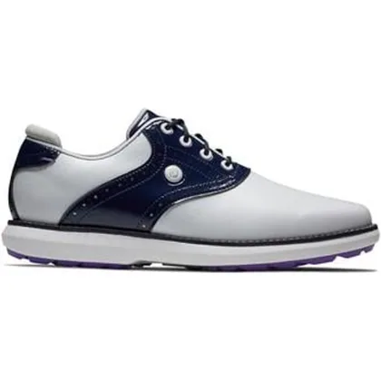 FootJoy Traditions Spikeless Women's Golf Shoe - White/Navy