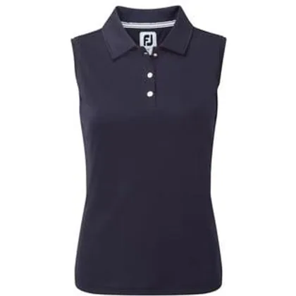 FootJoy Womens Interlock Sleeveless Polo - Navy
