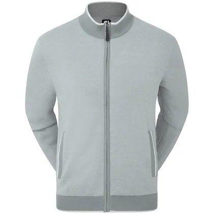 FOOTJOY WOOL BLEND LINED FULL ZIP PULLOVER 88839 - GREY