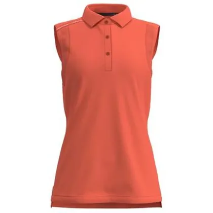 Forelson Stow Ladies Button Sleeveless Golf Polo Shirt - Coral