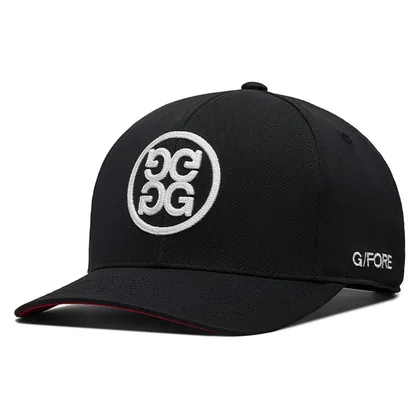 G/FORE Chainstitch Circle G's Contrast Snapback Golf Cap Onyx/Snow GMH000133