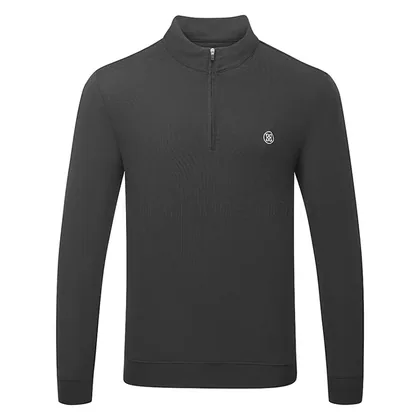 G/FORE Luxe Mid 1/4 Zip Golf Sweater Onyx GMM000049-ONYX
