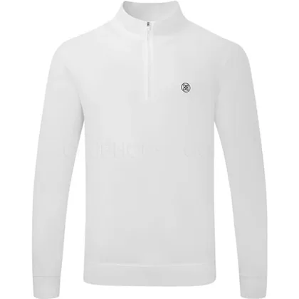 G/FORE Luxe Mid 1/4 Zip Golf Sweater Snow GMM000049-SNO