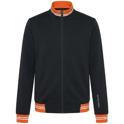 GALVIN GREEN 2026 DANIEL FULL ZIP INSULA GOLF MIDLAYER - BLACK / WHITE / ORANGE