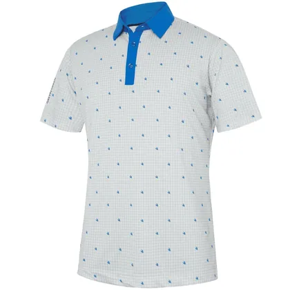 GALVIN GREEN 2026 MARLEY GOLF POLO SHIRT - WHITE / ROYAL BLUE