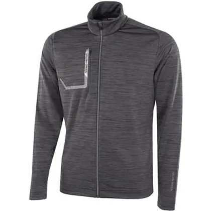 Galvin Green Dennis INSULA LITE Full Zip Golf Sweater - Black/Silver